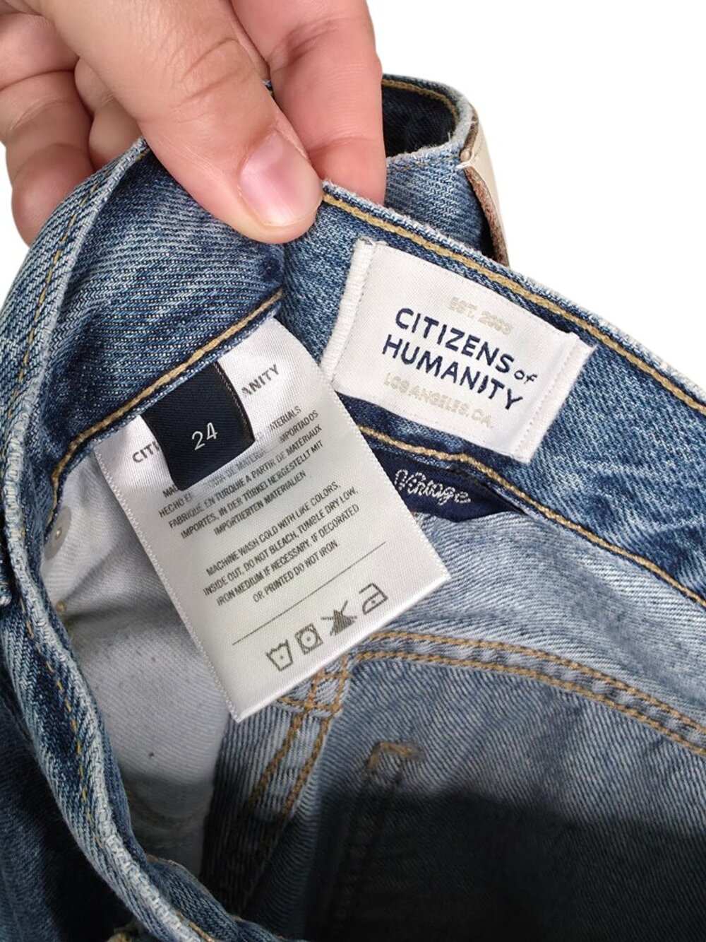 Citizens of Humanity Annina Jean Meuse Blue Denim High Waisted Straight Leg 24 - Picture 5 of 13
